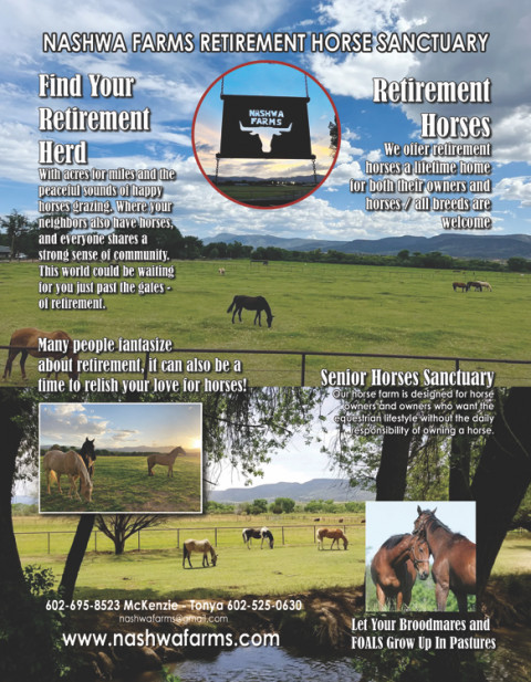 Visit ARIZONA Horse Boarding, RETIREMENT HORSES care programs year around