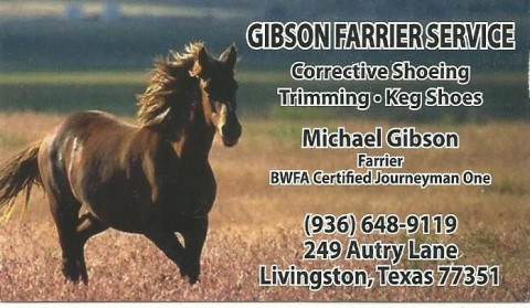 Visit Gibson Farrier Service