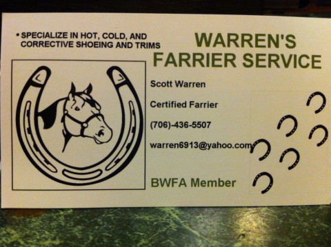 Visit Warren's Farrier Service