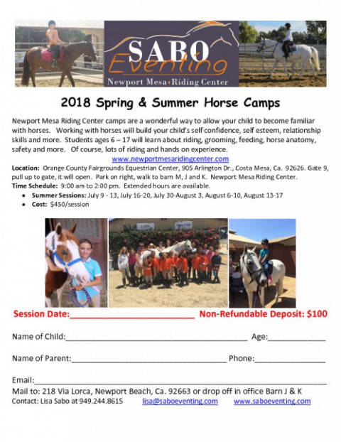 Visit Sabo Eventing & Newport Mesa Pony Club Riding Center