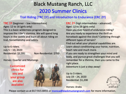 Visit 2020 Black Mustang Ranch Summer Clinics