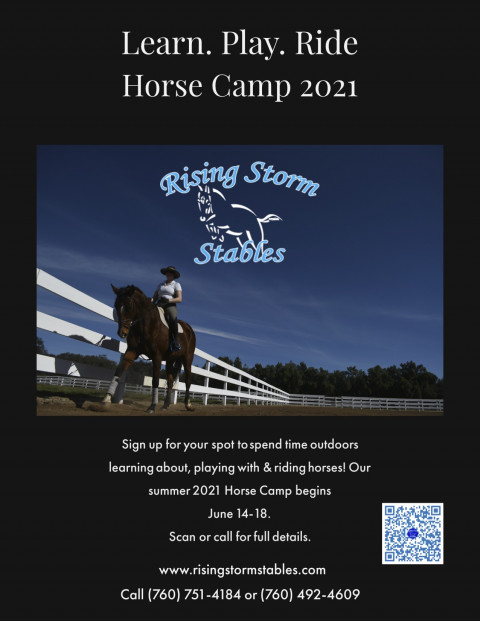 Visit Rising Storm Stables Summer Horse Camp