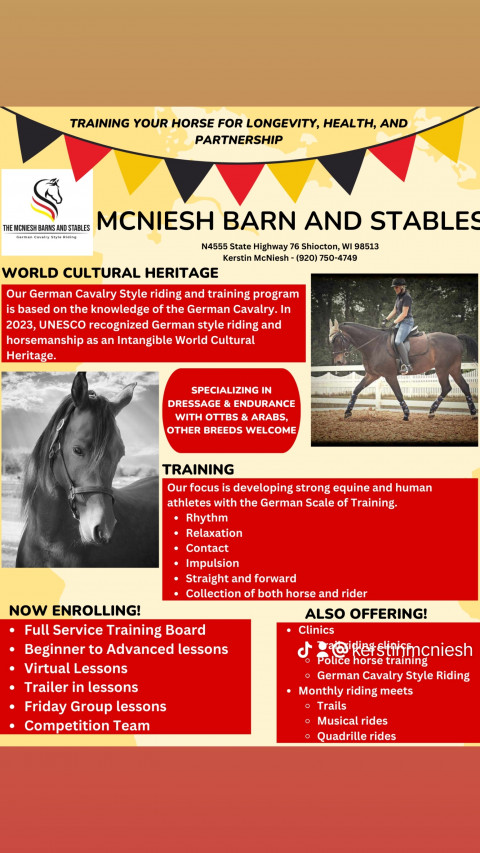 Visit Kerstin McNiesh,  German Cavalry Style Riding