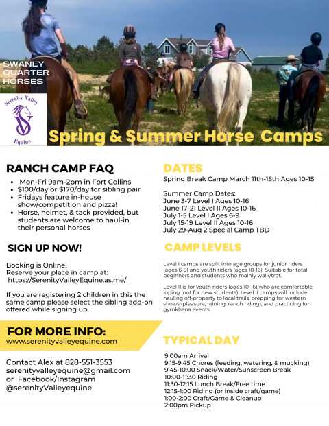 Visit Serenity Valley Equine Summer Camp